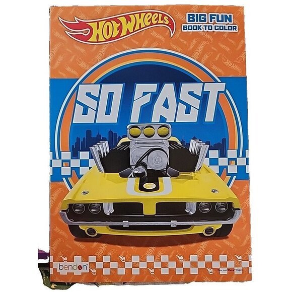 Hot Wheels So Fast Big Fun Book To Color Coloring Book For All Ages - Picture 1 of 2
